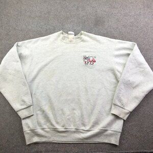 Vintage FILA Sweatshirt Mens XL Gray US Open 1997 New York Embroidered